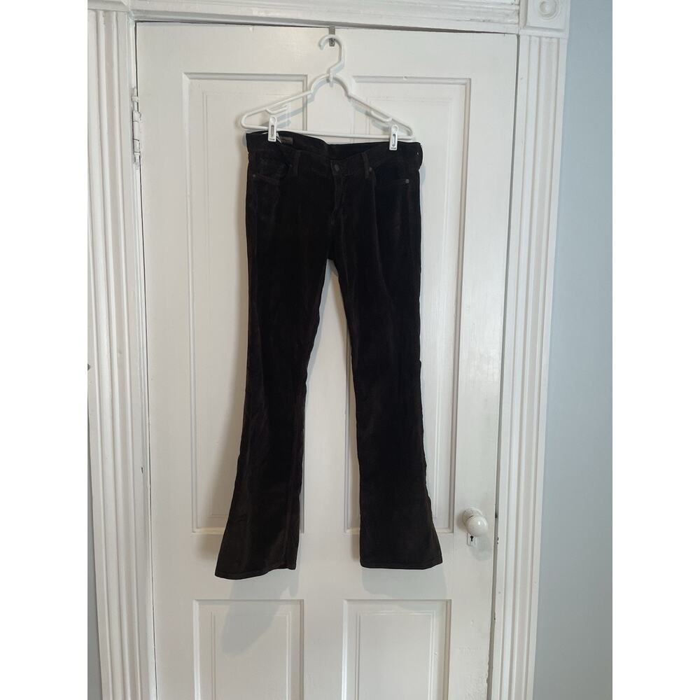 CITIZENS OF HUMANITY Lilah Low Waist Bootcut Velvet Jeans Dark Brown Size 32